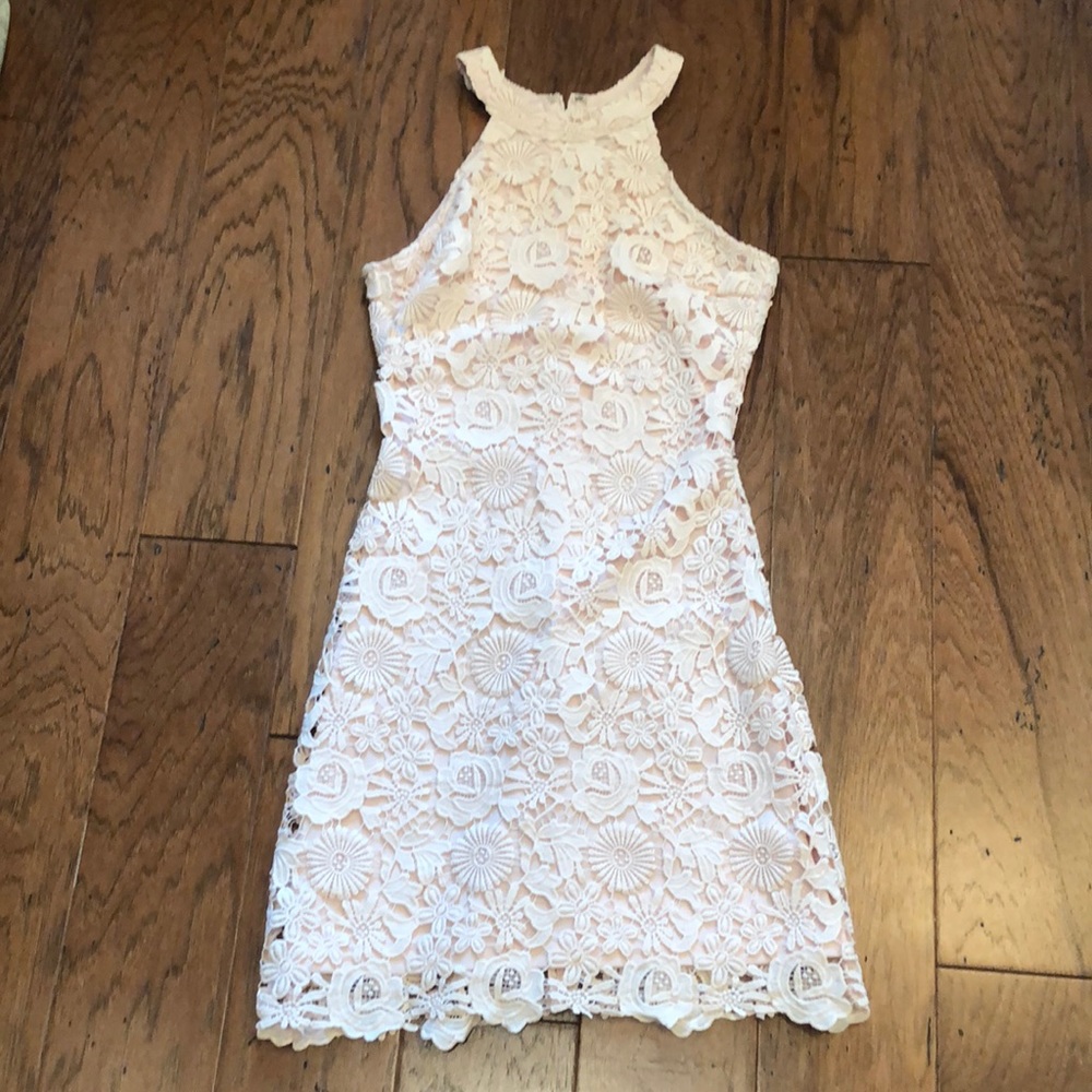 Pink lace dress